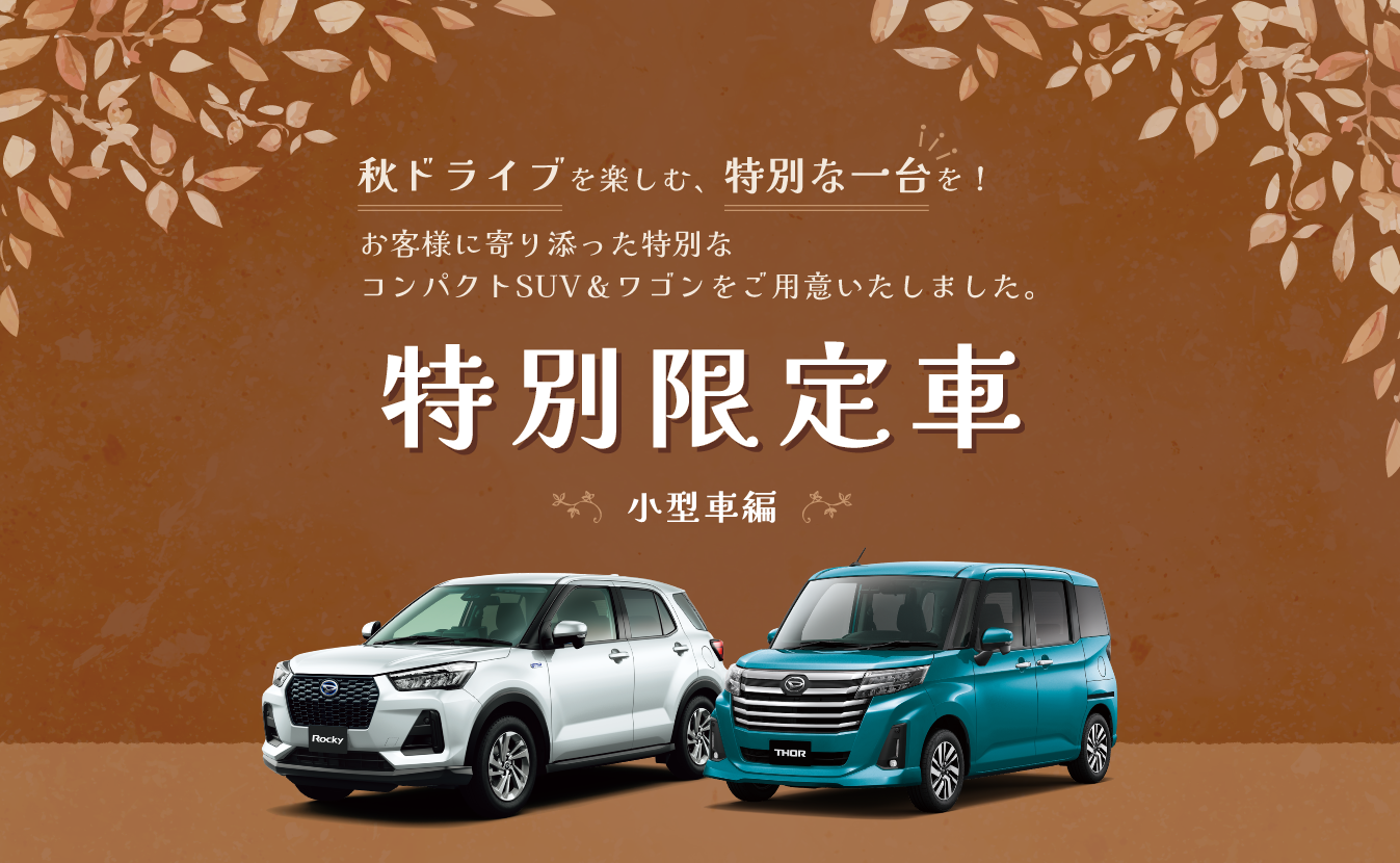 秋ドライブを楽しむ、特別な一台！栃木ダイハツ特別限定車